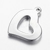 Tarnish Resistant 304 Stainless Steel Pendant Rhinestone Settings STAS-E136-27-3