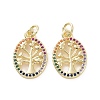 Brass Micro Pave Cubic Zirconia Pendants KK-E068-VF152-2