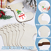Unfinished 1 Set Wood Pendant Decoration WOOD-SP0001-31K-4
