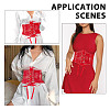 PVC Lace Up Elastic Corset Belts with Polyester Ribbon for Women AJEW-WH0678-79A-5