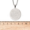 201 Stainless Steel Archangel Saint Michael Medal Pendant Box Chain Necklaces for Women NJEW-S440-01P-3