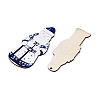 8Pcs Christmas UV Single Face Printed Wood Pendant Decorations WOOD-N020-18-3