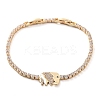 Golden Brass Link Bracelet BJEW-C055-05B-G-1