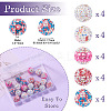 20Pcs 5 Style Polymer Clay Rhinestone Beads CLAY-TA0001-32-4