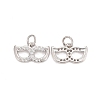 Rack Plating Brass Cubic Zirconia Pendants ZIRC-C031-01P-2