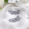 2Pcs Flower Alloy Rhinestone Hair Barrettes for Women Girls MRMJ-LP0001-02-1