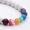 Natural Howlite & Gemstone Beads Stretch Bracelets BJEW-JB02510-02-2