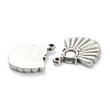 Non-Tarnish 304 Stainless Steel Pendant Cabochon Settings STAS-P279-40P-3