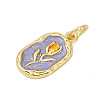 Brass Enamel Pendants KK-U068-05G-02-2