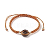 8Pcs 8 Style Natural Mixed Gemstone Donut/Pi Disc Braided Bead Bracelets Set BJEW-JB08967-2