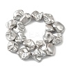 Electroplated Shell Pearl Beads Strands BSHE-A001-01F-2