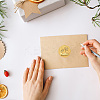 Plastic Self Adhesive Gold Foil Embossed Stickers DIY-WH0575-057-5