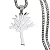 201 Stainless Steel Tree of Life Pendant Box Chain Necklaces FS-WGEEACC-02-4