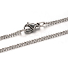 Tarnish Resistant 304 Stainless Steel Twisted Chain Necklaces LS-NJEW-M151-21P-1