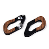 Opaque Resin & Walnut Wood Pendants RESI-N039-59B-2