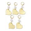 Acrylic Heart Pendant Decoration HJEW-JM01306-1