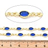 Brass Glass Oval Link Chains CHC-R001-02G-05-2