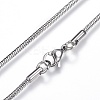 Non-Tarnish 304 Stainless Steel Snake Chain Necklaces LS-NJEW-D285-03P-2