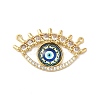 Rack Plating Brass Pave Clear Cubic Zirconia & Glass Pendants KK-G504-23G-01-1