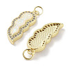 Brass Micro Pave Clear Cubic Zirconia Pendants KK-L213-040G-2