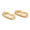 Platinum Plated 925 Sterling Silver Rhinestone Twister Clasps STER-N014-18G-1