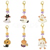 6Pcs Alloy Enamel Pendant Decorations HJEW-FS00059-1
