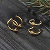 304 Stainless Steel 2 Line Round Clip on Nose Rings AJEW-A062-02G-2