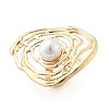 Round Alloy Adjustable Rings for Women RJEW-B108-04KCG-5