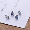 316L Surgical Stainless Steel & Synthetic Opal Internally Threaded Labrets WG2D237-12-3