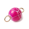 Spray Painted Drawbench Acrylic Round Connector Charms PALLOY-JF03327-5