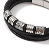 Braided Microfiber Leather Multi-strand Bracelets BJEW-B096-07B-2