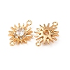 Brass Pave Cubic Zirconia Links KK-T082-11G-05-2