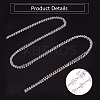 Clear Cubic Zirconia Chips Beaded Chains JX589A-01-2