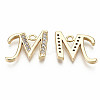 Brass Micro Pave Clear Cubic Zirconia Pendants KK-S360-053M-NF-1