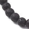 Natural Lava Rock Beads Stretch Bracelets BJEW-JB13252-01-4