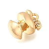 Brass Micro Pave Cubic Zirconia Charms KK-C096-06G-2