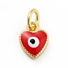 Rack Plating Brass Enamel Charms KK-G387-07G-02-1