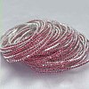 Brass Rhinestone Tennis Bracelets WG6EB7A-17-1