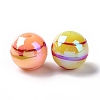 UV Plating Rainbow Iridescent Drawbench Acrylic Beads OACR-E009-10F-2