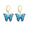 Alloy Enamel Butterfly Dangle Leverback Earrings EJEW-JE05045-5