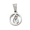 304 Stainless Steel Pendants STAS-P393-04P-1