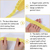 20 Yards Ruffled Polyester Elastic Lace Trim EW-WH0018-01A-6