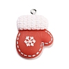 Christmas Theme Opaque Resin Pendants RESI-F054-A08-1