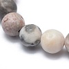 Natural Zebra Jasper Round Beaded Stretch Bracelets Set BJEW-FS0001-05-3