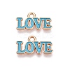 Valentine's Day Theme Alloy Enamel Pendants ENAM-T020-50D-07-1