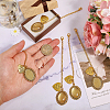 DIY Oval Alloy Bachelor's Hat Pendant Decoration Making Kits HJEW-GL00019-3