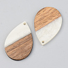 Opaque Resin & Walnut Wood Pendants RESI-S389-037A-C04-2