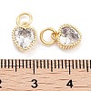 Brass with Cubic Zirconia Pendants KK-P271-42G-A-3