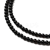 Natural Black Onyx Round Bead Strands G-A130-3mm-K04-3