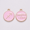 Alloy Enamel Pendants X-ENAM-S124-01B-09F-1